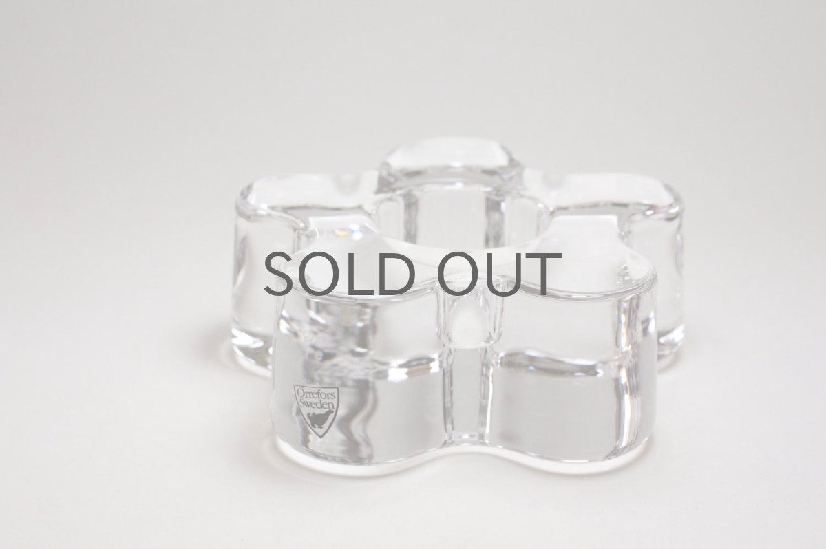 画像4: 北欧ガラス/Orrefors/オレフォス/Summertime/クリスタルキャンドルスタンド/フラワー (4)