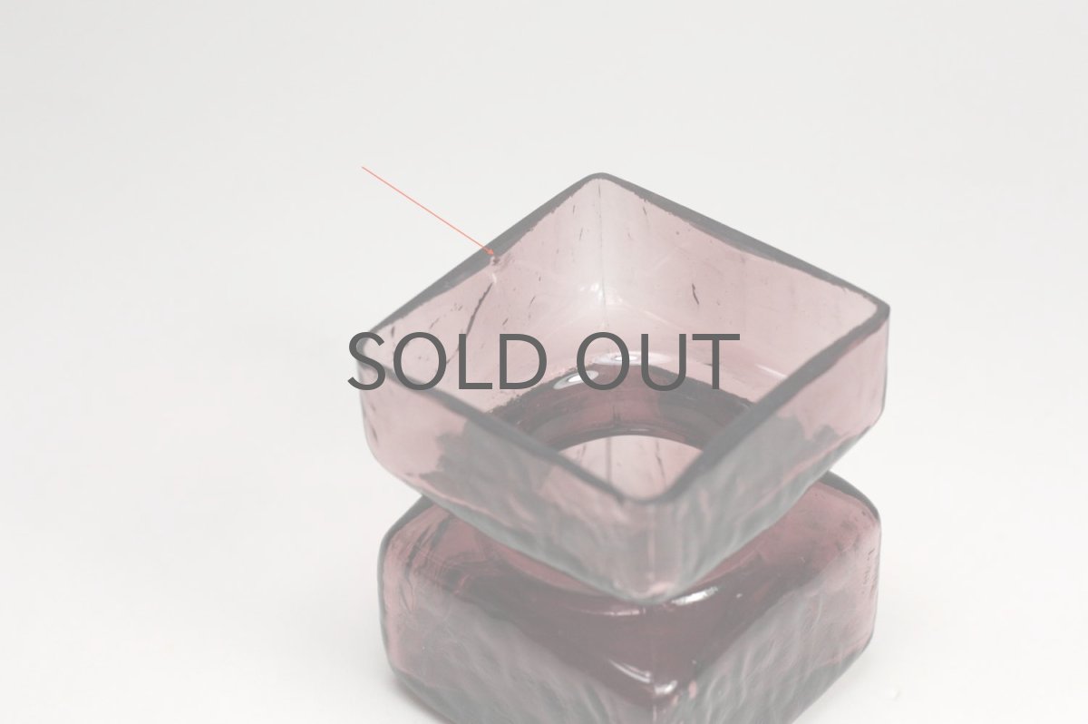 画像3: ビンテージ北欧雑貨/Riihimaen Lasi/Pala/花瓶/パープル/XSサイズ  (3)