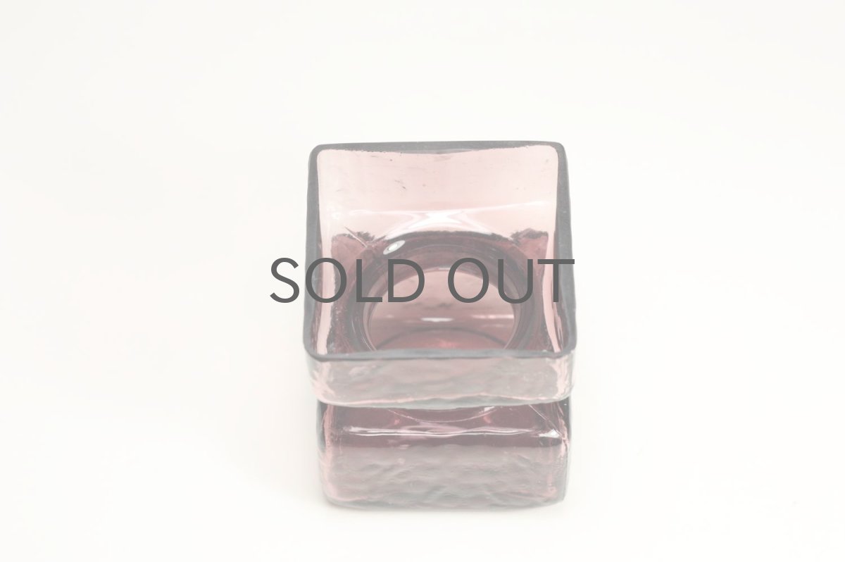 画像4: ビンテージ北欧雑貨/Riihimaen Lasi/Pala/花瓶/パープル/XSサイズ  (4)