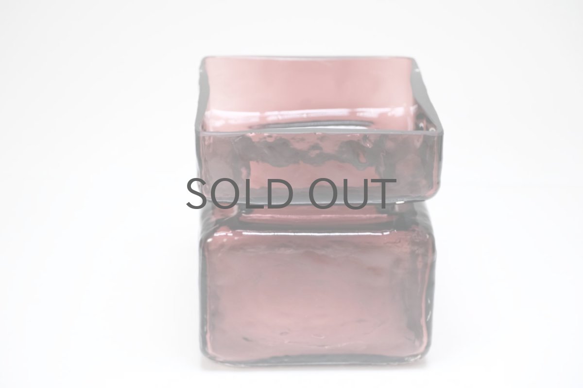 画像3: 北欧雑貨/Riihimaen Lasi/リーヒマエンラシ/Pala/パラシリーズ/花瓶/ワインレッド/Lサイズ (3)