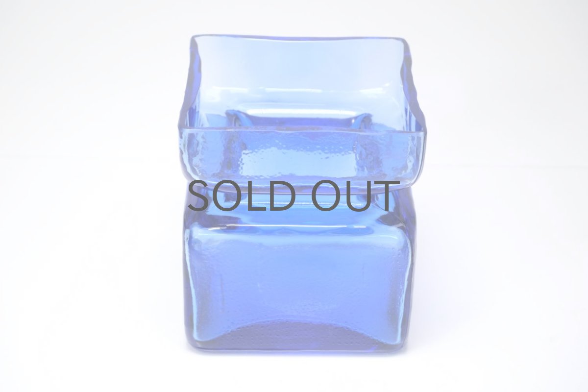 画像4: 北欧雑貨/Riihimaen Lasi/リーヒマエンラシ/Pala/パラシリーズ/花瓶/ブルー/Lサイズ (4)