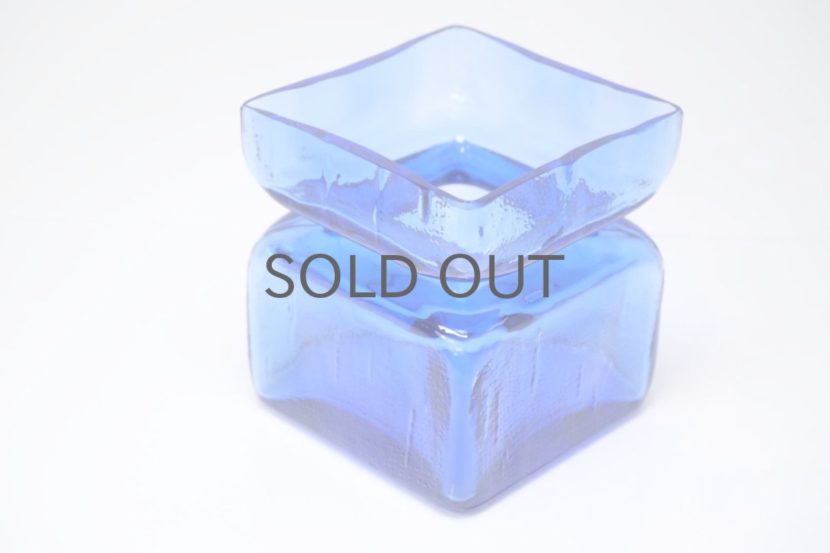 画像2: 北欧雑貨/Riihimaen Lasi/リーヒマエンラシ/Pala/パラシリーズ/花瓶/ブルー/Lサイズ (2)