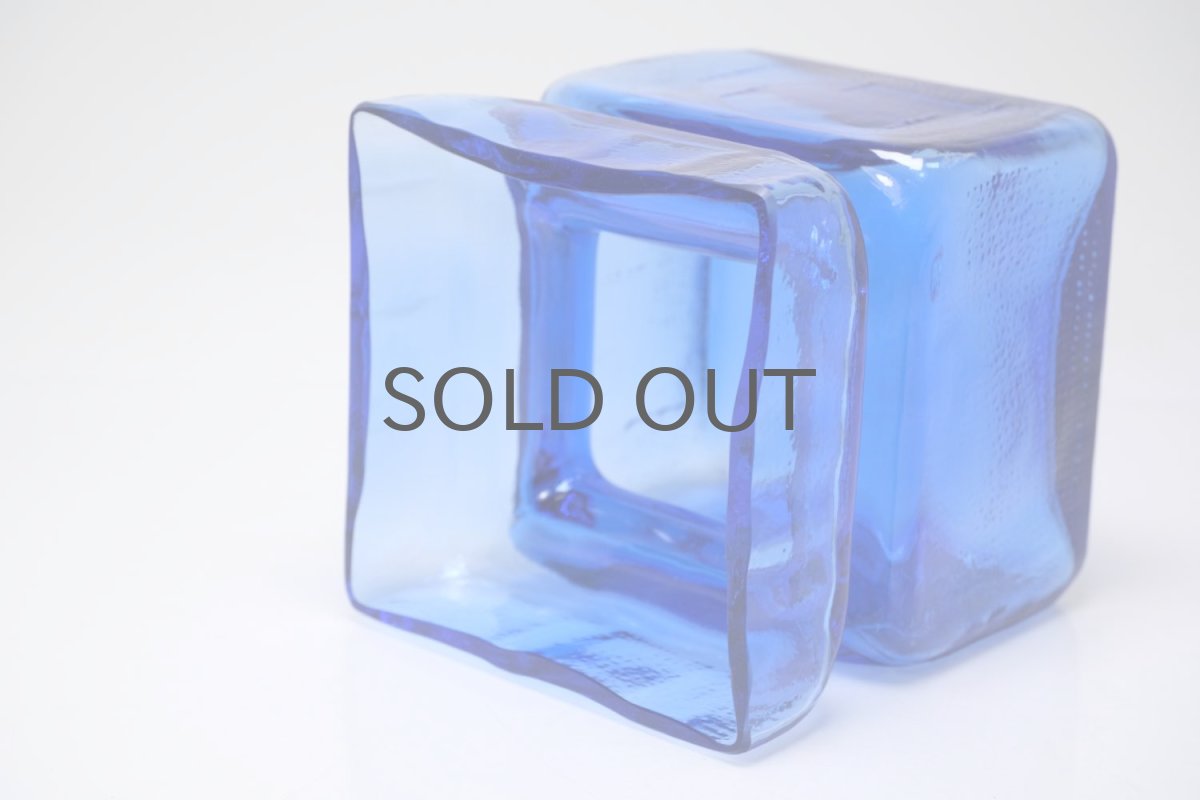 画像5: 北欧雑貨/Riihimaen Lasi/リーヒマエンラシ/Pala/パラシリーズ/花瓶/ブルー/Lサイズ (5)