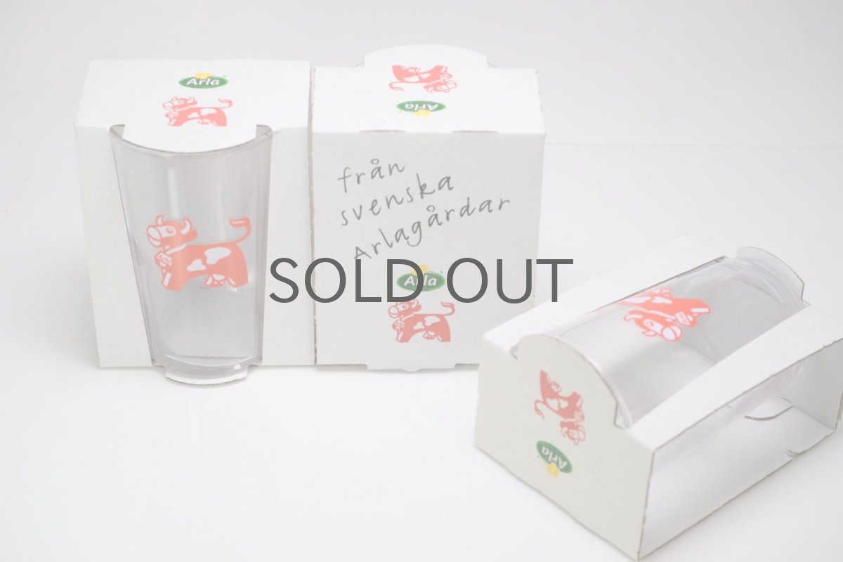 画像6: 北欧ビンテージキッチン雑貨/Arla/アーラ/ノベルティ/オリジナルボックス付きグラス/未使用品 (6)