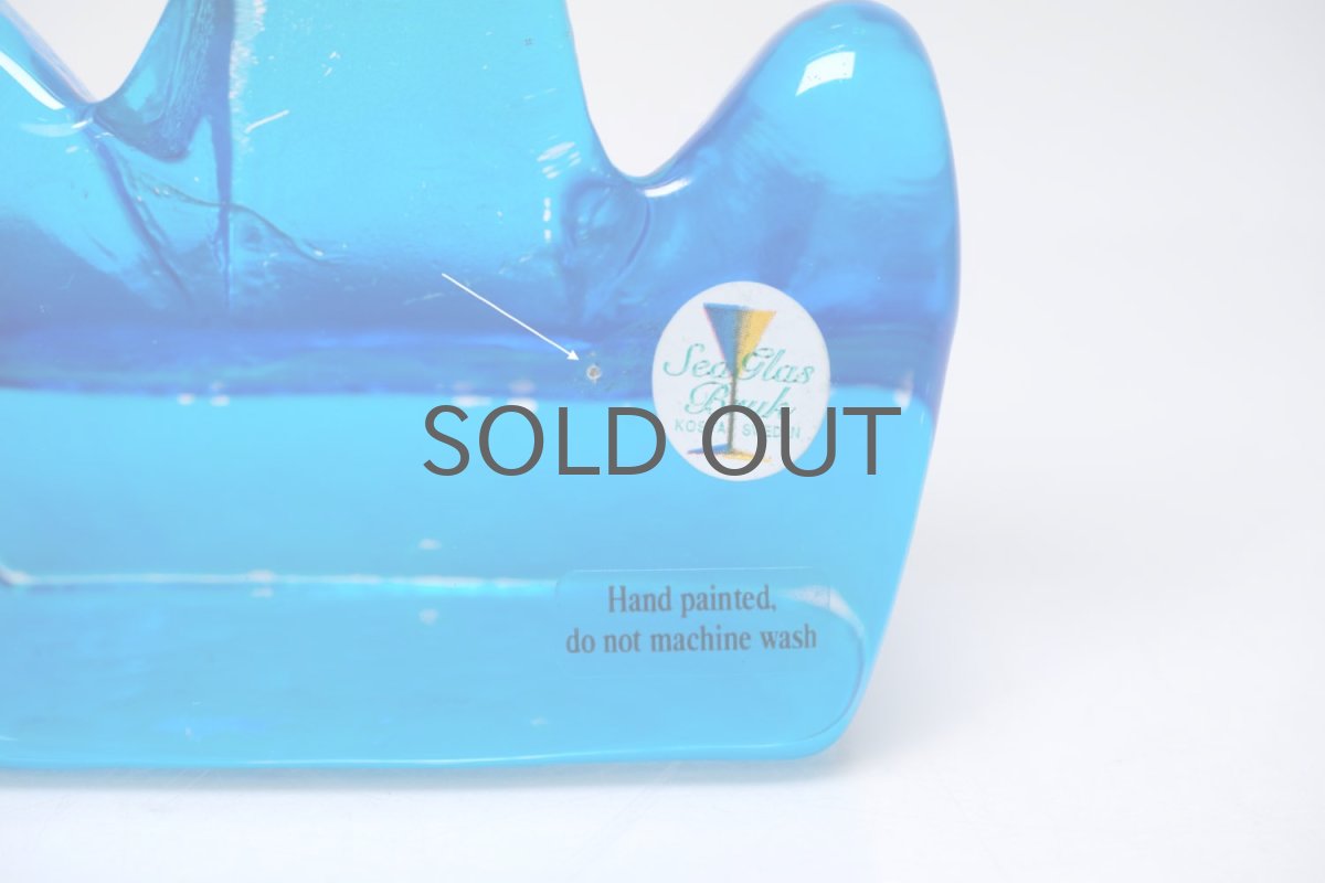 画像5: スウェーデン/Sea Glasbruk製/フラワーのガラスオブジェ/ブルー (5)