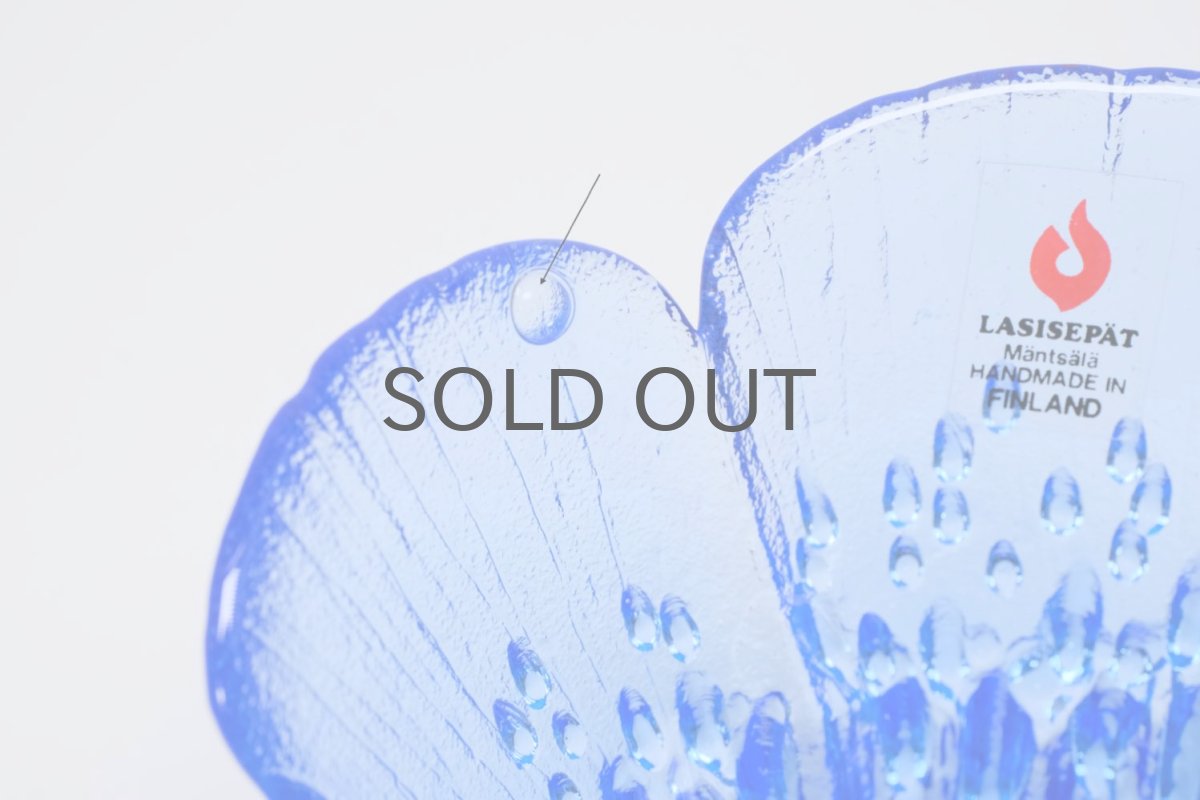 画像4: ビンテージ北欧ガラス/フィンランド/Mantsalan Lasisepat/クロッカス/レアカラーブルー/Mサイズ/花瓶/キャンドルホルダー (4)