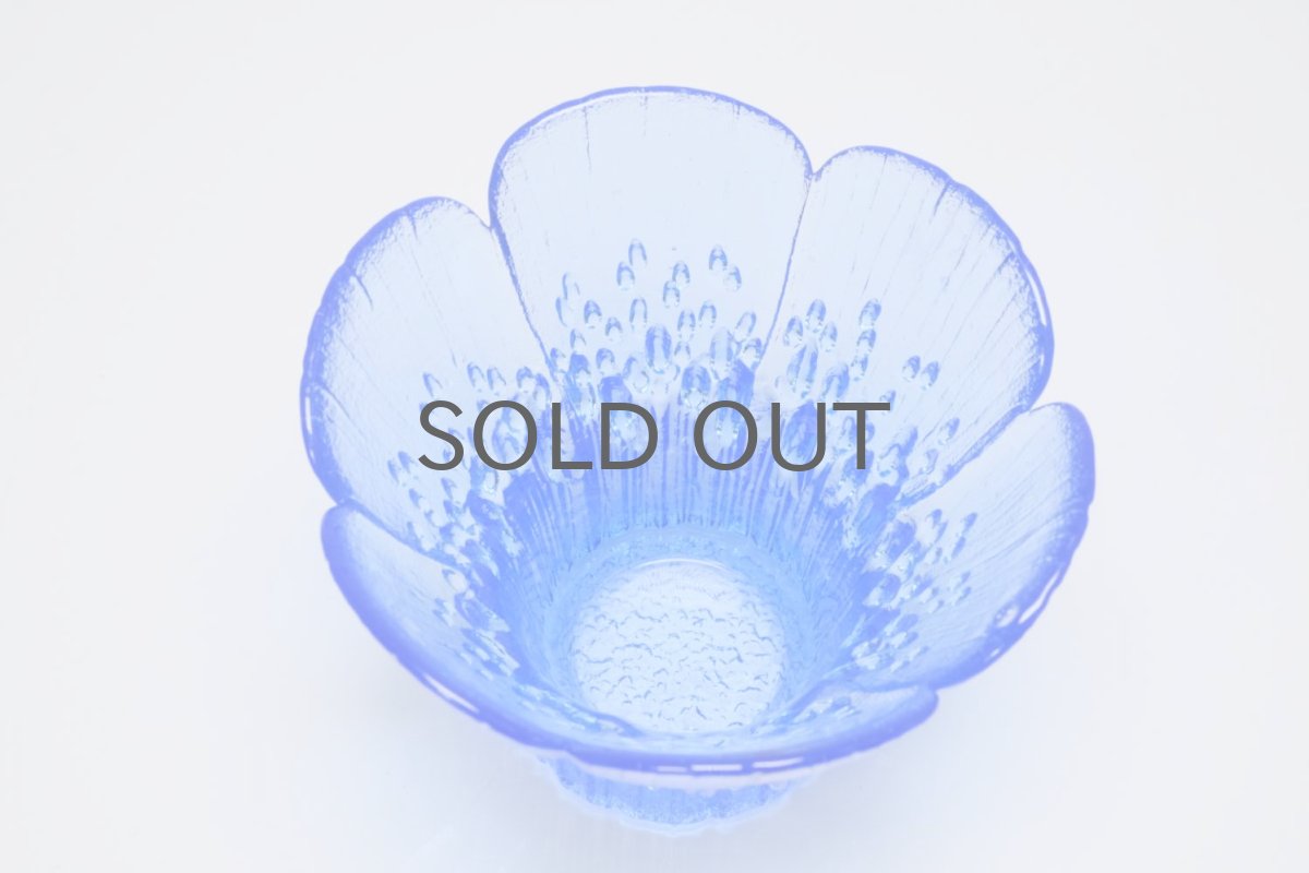 画像8: ビンテージ北欧ガラス/フィンランド/Mantsalan Lasisepat/クロッカス/レアカラーブルー/Mサイズ/花瓶/キャンドルホルダー (8)