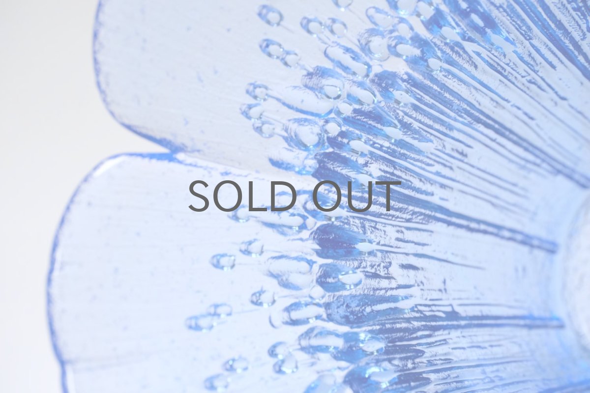 画像5: ビンテージ北欧ガラス/フィンランド/Mantsalan Lasisepat/クロッカス/レアカラーブルー/Lサイズ/花瓶/キャンドルホルダー (5)