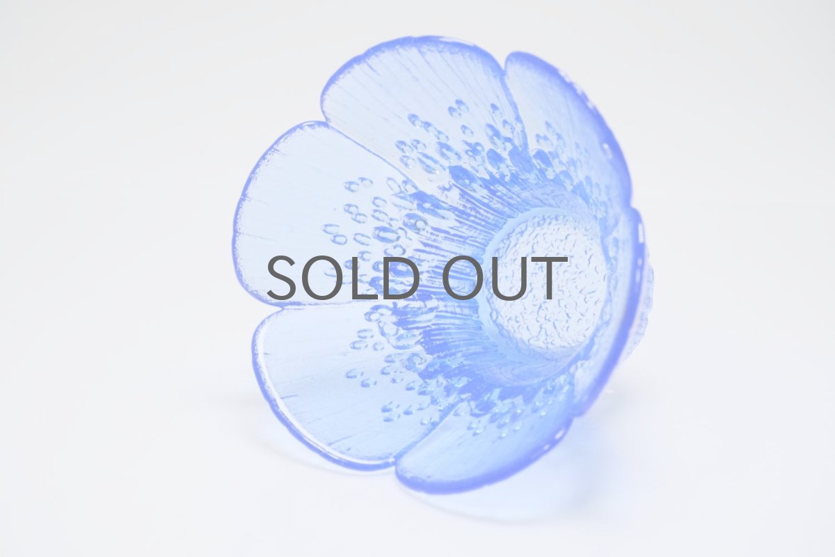 画像7: ビンテージ北欧ガラス/フィンランド/Mantsalan Lasisepat/クロッカス/レアカラーブルー/Mサイズ/花瓶/キャンドルホルダー (7)