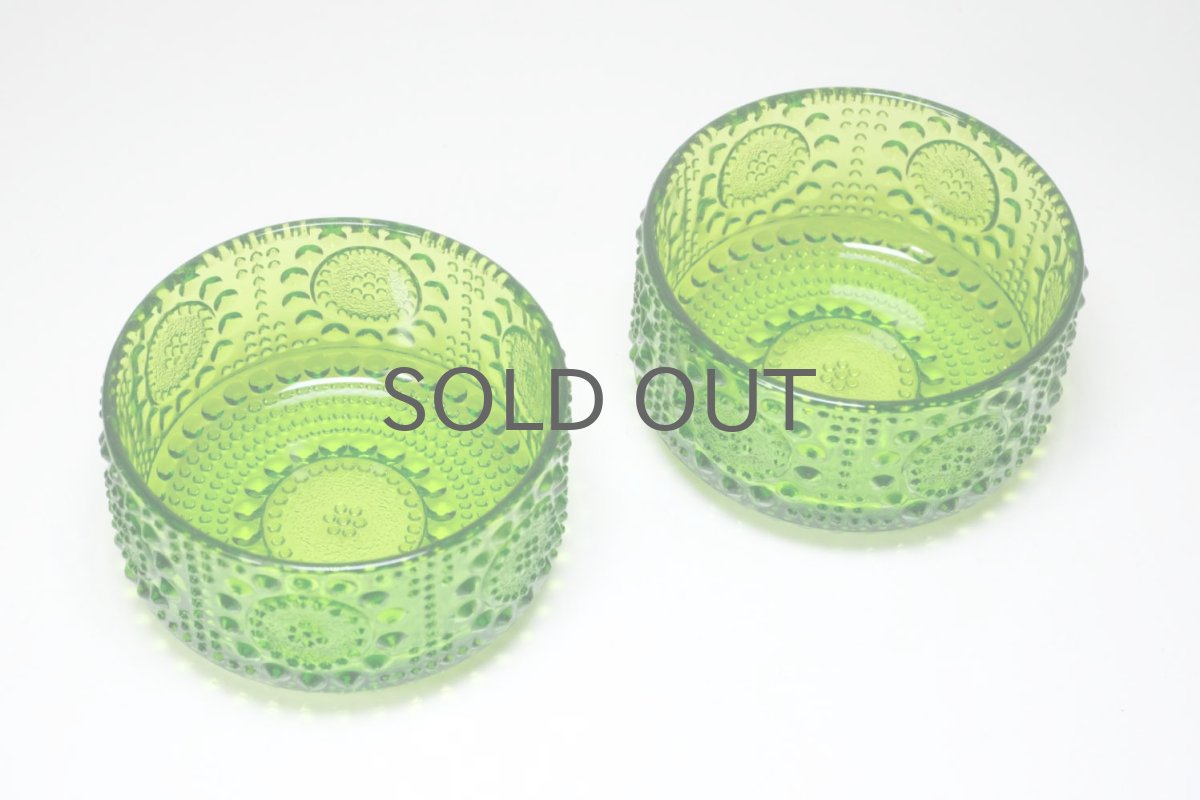 画像2: Riihimaen Lasi/Grapponia/ナニー・スティル/グラッポニア/ライトグリーン/ボウル (2)