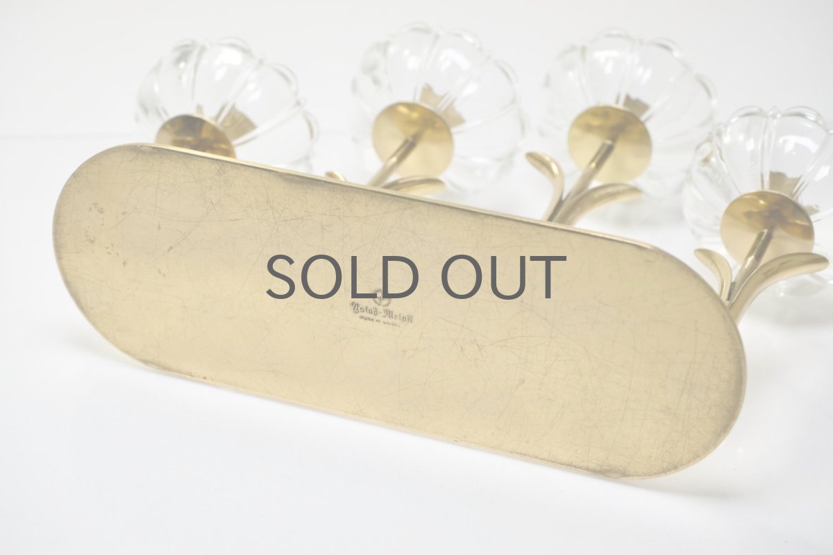 画像6: スウェーデン/Gunnar Ander/グンナー アンデル/キャンドルスタンド/クリア花4連 (6)