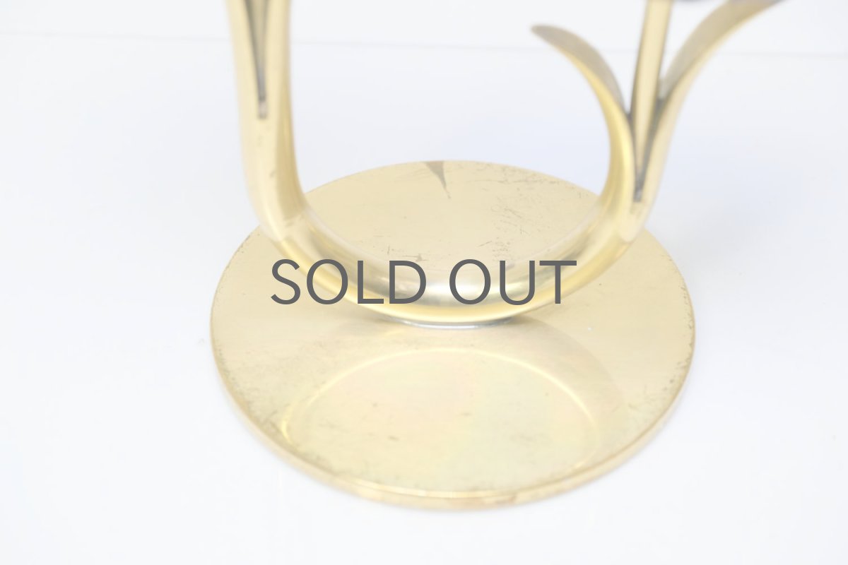 画像2: スウェーデン/Gunnar Ander/グンナー アンデル/キャンドルスタンド/ブルー花2連 (2)