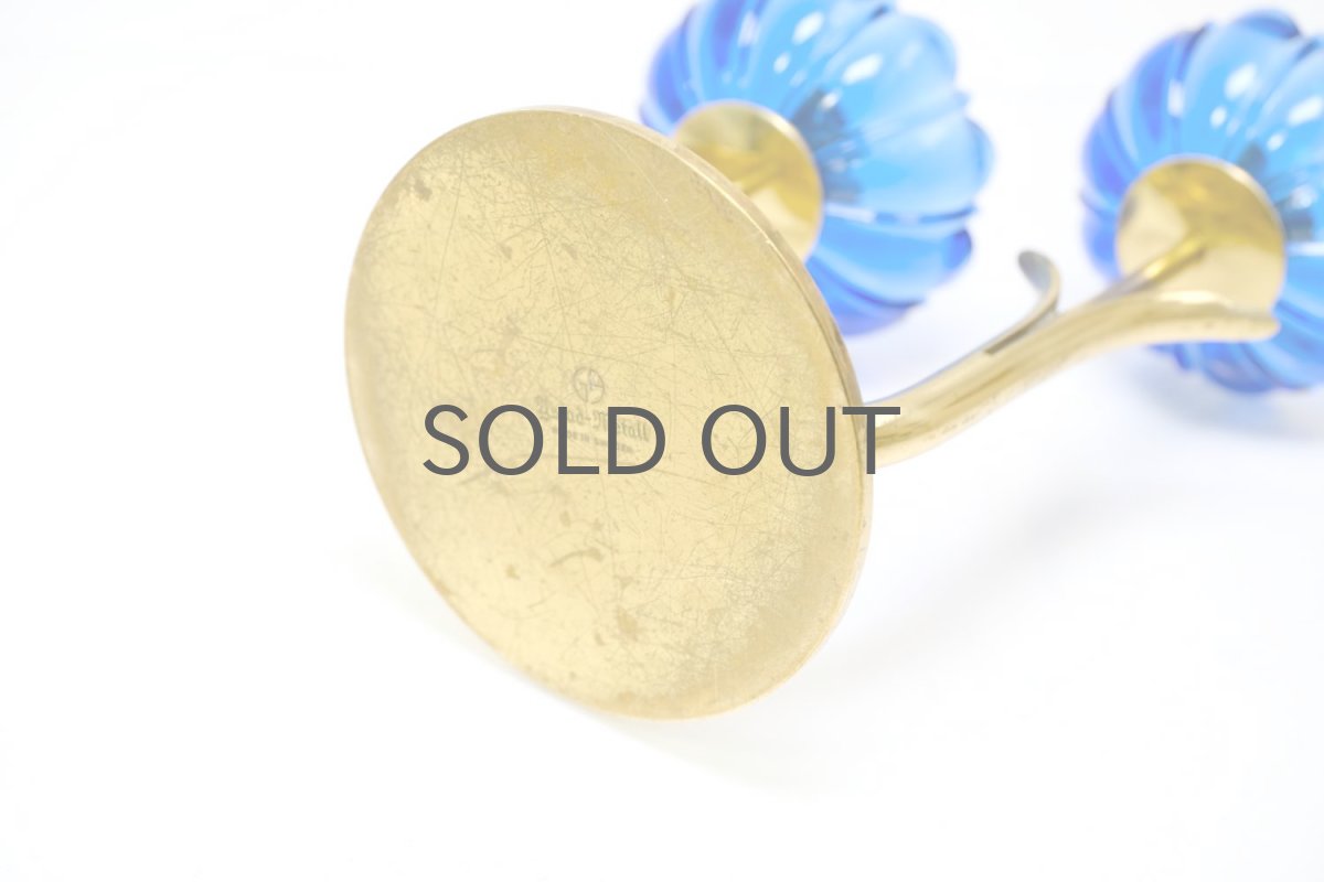 画像6: スウェーデン/Gunnar Ander/グンナー アンデル/キャンドルスタンド/ブルー花2連 (6)