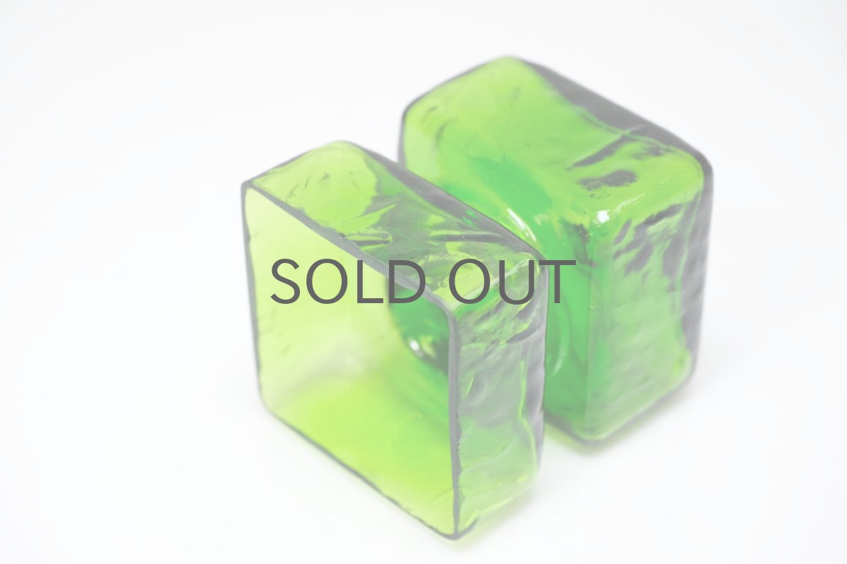 画像5: ビンテージ北欧雑貨/Riihimaen Lasi/リーヒマエンラシ/Pala/パラ/花瓶/グリーン/XSサイズ  (5)