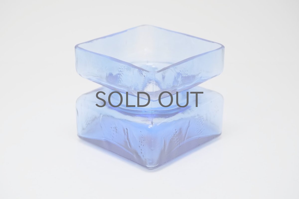 画像5: ビンテージ北欧雑貨/Riihimaen Lasi /リーヒマエン・ラシ/Pala/パラ/花瓶/ブルー/Mサイズ (5)