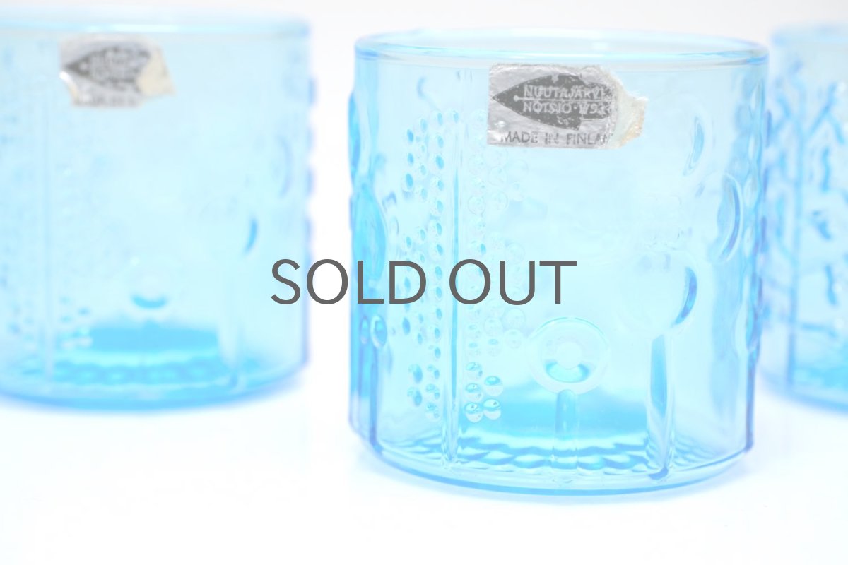 画像2: 北欧ビンテージガラス/オイバトイッカ/フローラ/ヌータヤルヴィ/グラス/ライトブルー (2)