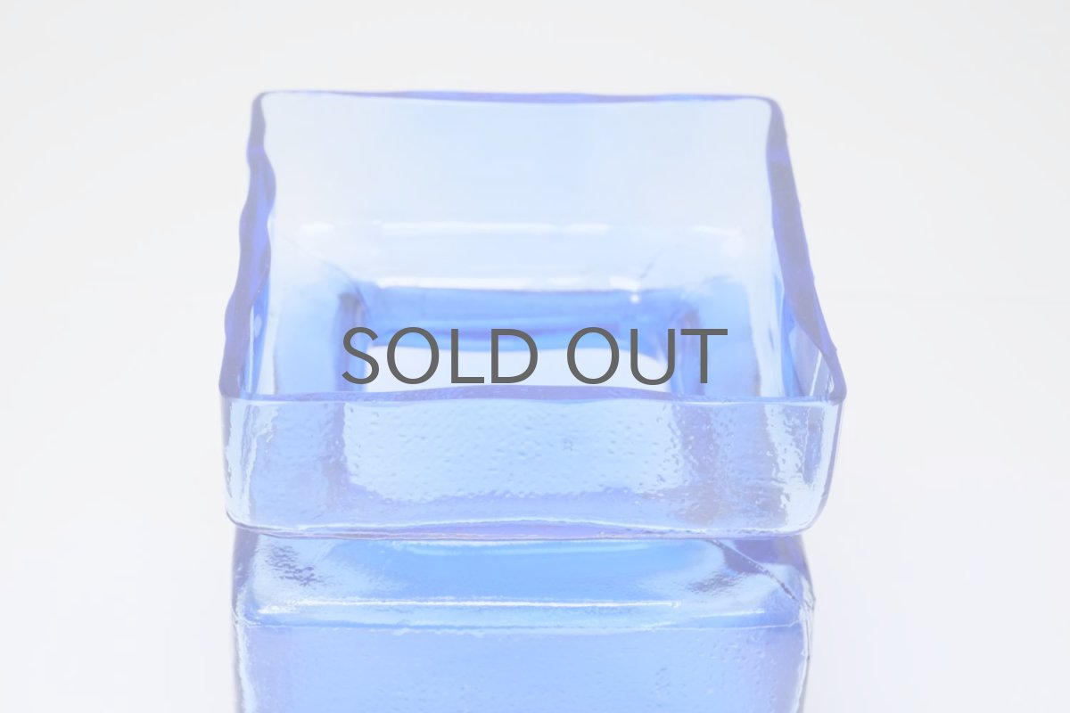 画像4: 北欧雑貨/Riihimaen Lasi/リーヒマエンラシ/Pala/パラシリーズ/花瓶/ブルー/Lサイズ/No.1 (4)