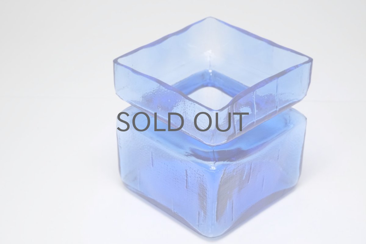 画像2: 北欧雑貨/Riihimaen Lasi/リーヒマエンラシ/Pala/パラシリーズ/花瓶/ブルー/Lサイズ/No.1 (2)