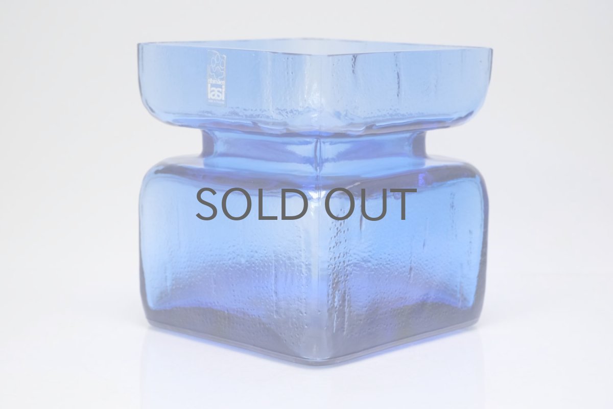 画像2: 北欧雑貨/Riihimaen Lasi/リーヒマエンラシ/Pala/パラシリーズ/花瓶/ブルー/Lサイズ/No.2 (2)