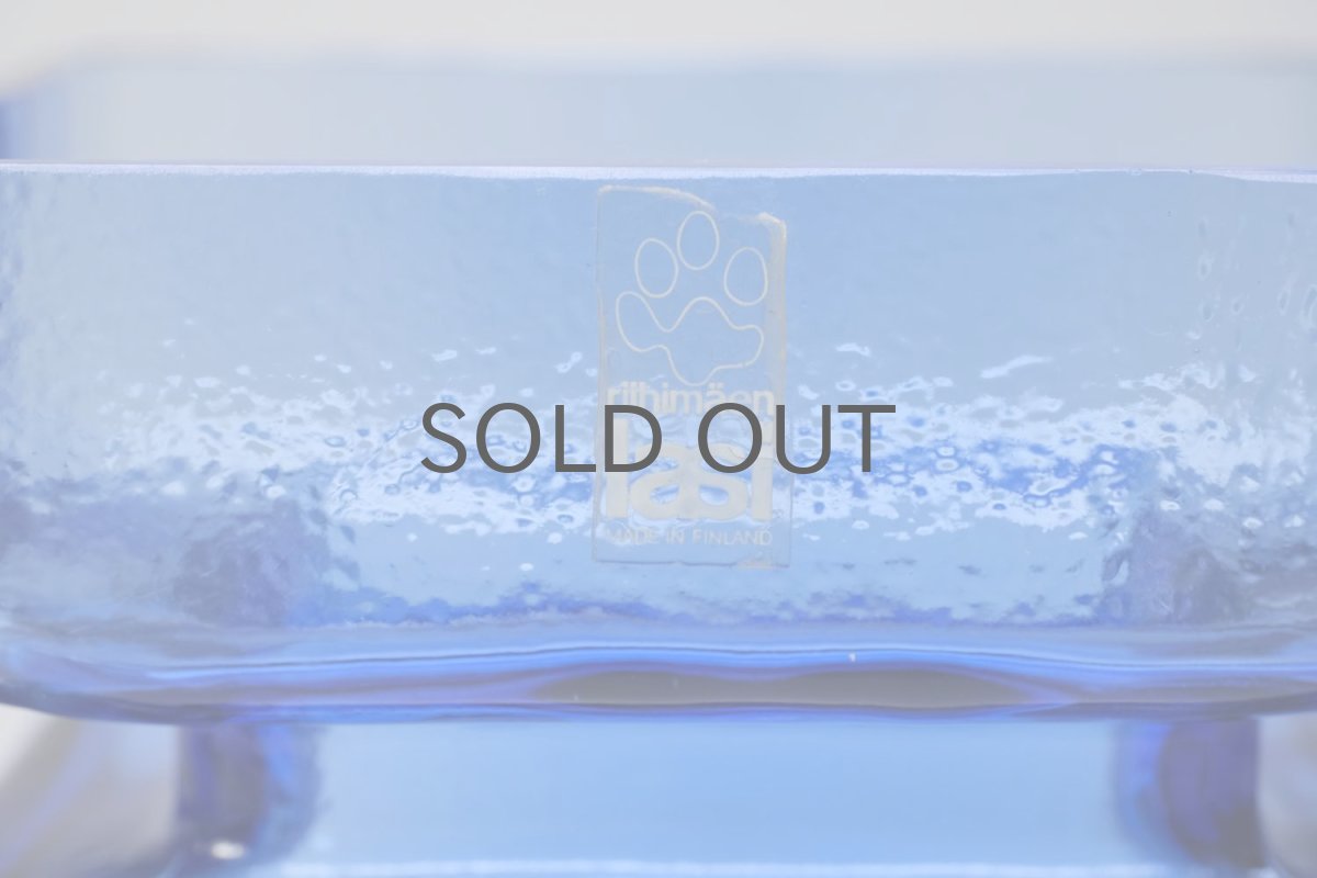 画像4: 北欧雑貨/Riihimaen Lasi/リーヒマエンラシ/Pala/パラシリーズ/花瓶/ブルー/Lサイズ/No.2 (4)