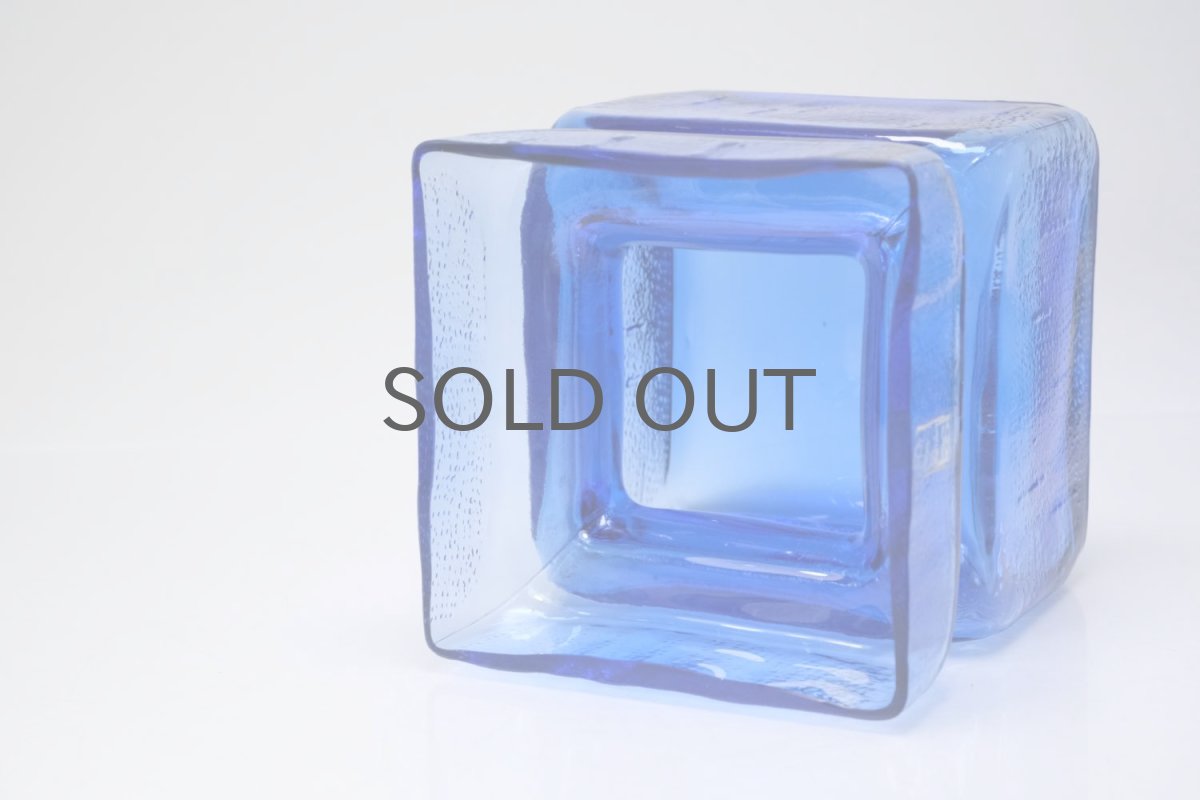 画像7: 北欧雑貨/Riihimaen Lasi/リーヒマエンラシ/Pala/パラシリーズ/花瓶/ブルー/Lサイズ/No.2 (7)