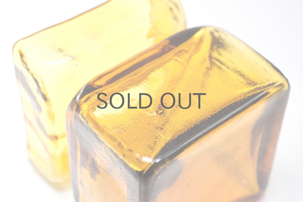 画像6: 北欧ビンテージ雑貨/RIIHIMÄKI lasi/リーヒマエンラシ/Palaシリーズ/花瓶/アンバー/Lサイズ (6)