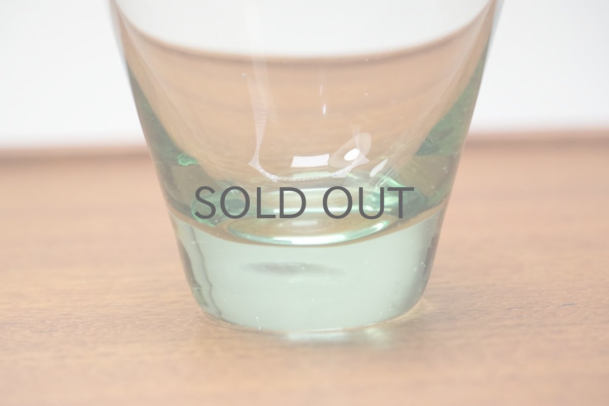 画像3: ビンテージ北欧雑貨/Kaj Franck/カイ・フランク/Nuutajarvi/ヌータヤルヴィ/2744/厚底タンブラー/ペールグリーン/No.2 (3)