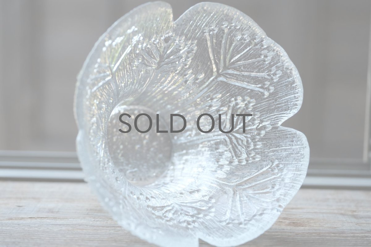 画像4: ビンテージ北欧ガラス/フィンランド/Mantsalan Lasisepat/シャク/クリア/花瓶/キャンドルホルダー (4)