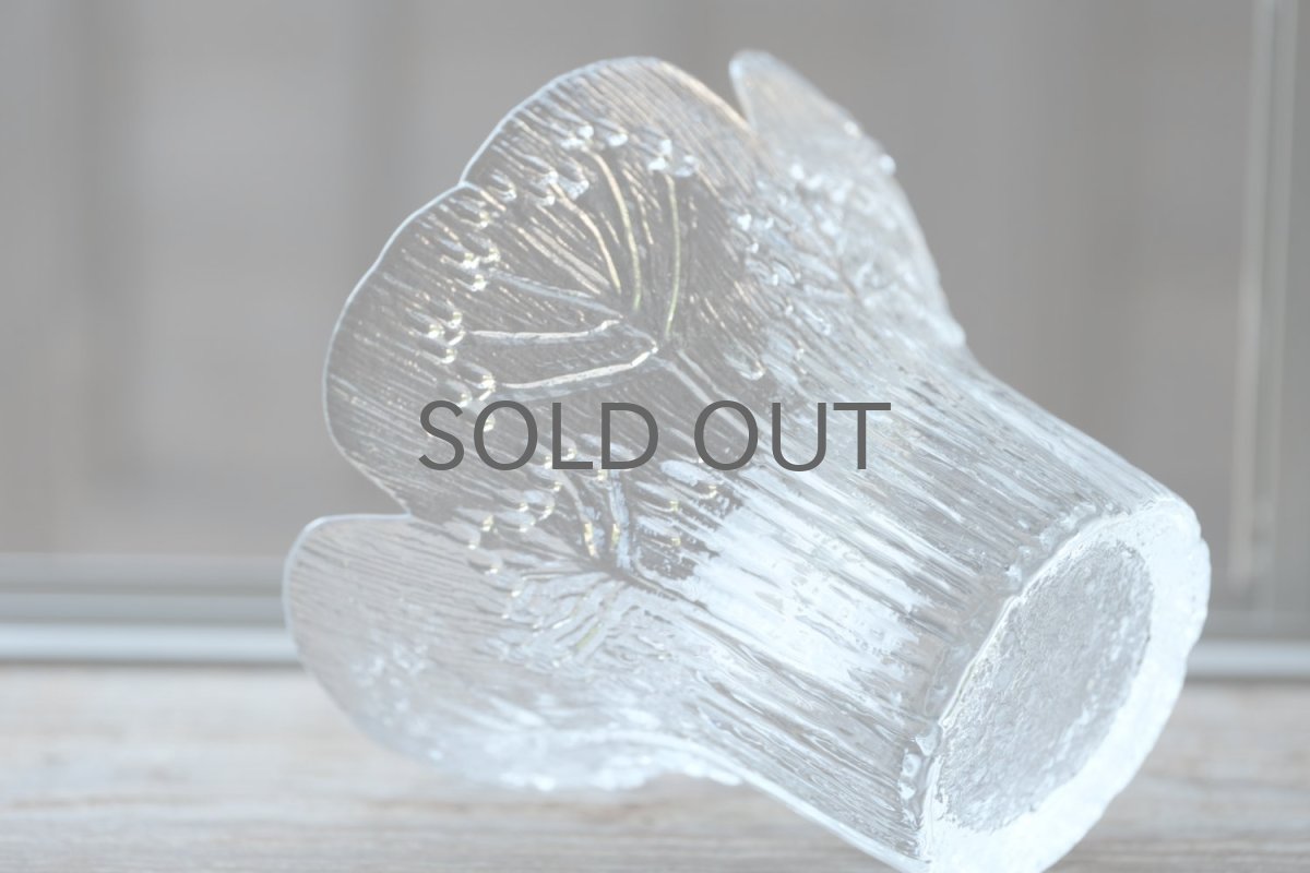 画像5: ビンテージ北欧ガラス/フィンランド/Mantsalan Lasisepat/シャク/クリア/花瓶/キャンドルホルダー (5)