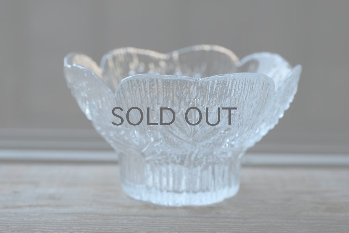 画像5: ビンテージ北欧ガラス/フィンランド/Mantsalan Lasisepat/シャク/クリア/花瓶/キャンドルホルダー/Sサイズ (5)