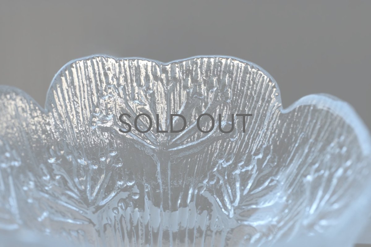 画像6: ビンテージ北欧ガラス/フィンランド/Mantsalan Lasisepat/シャク/クリア/花瓶/キャンドルホルダー/Sサイズ (6)