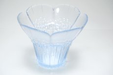 画像2: ビンテージ北欧ガラス/フィンランド/Mantsalan Lasisepat/クロッカス/レカカラー水色/花瓶/キャンドルホルダー/Lサイズ (2)