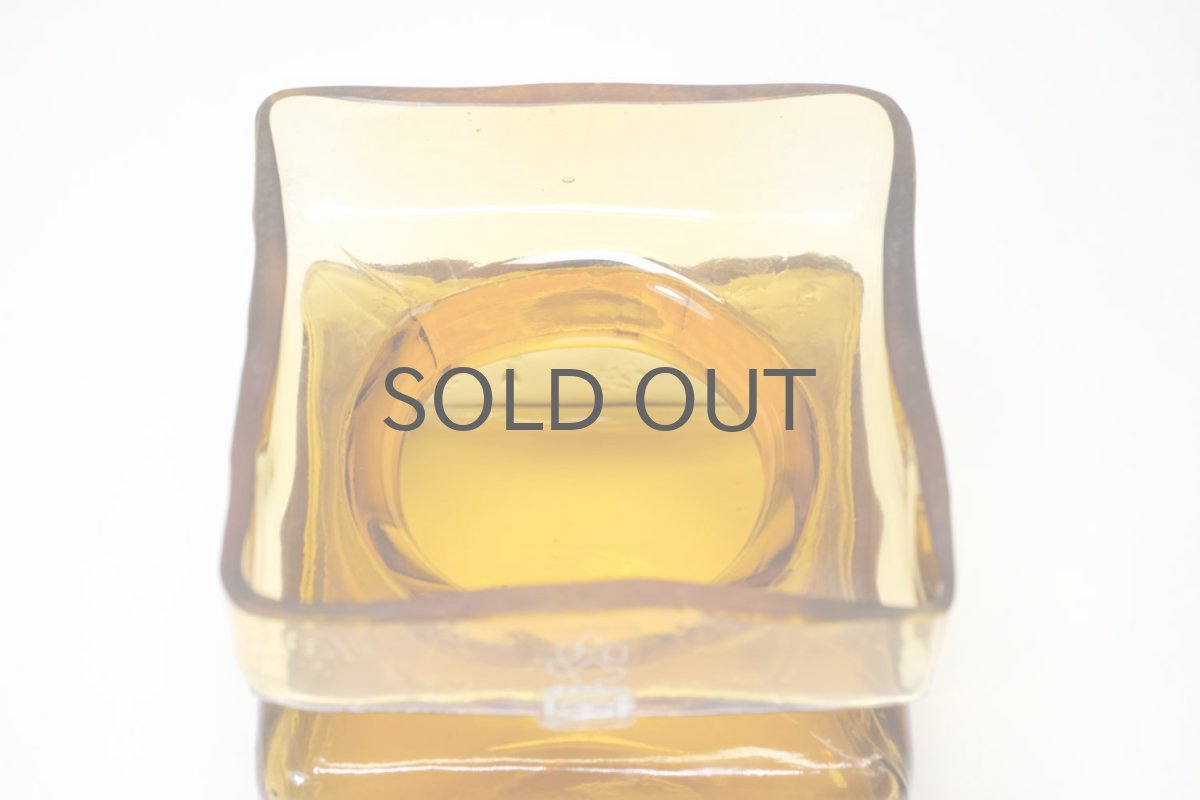 画像2: 北欧雑貨/Riihimaen Lasi/リーヒマエンラシ/Palaシリーズ/花瓶/アンバー/Mサイズ (2)