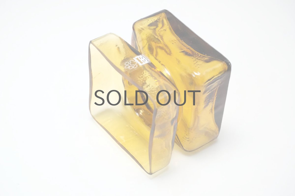 画像4: 北欧雑貨/Riihimaen Lasi/リーヒマエンラシ/Palaシリーズ/花瓶/アンバー/Mサイズ (4)