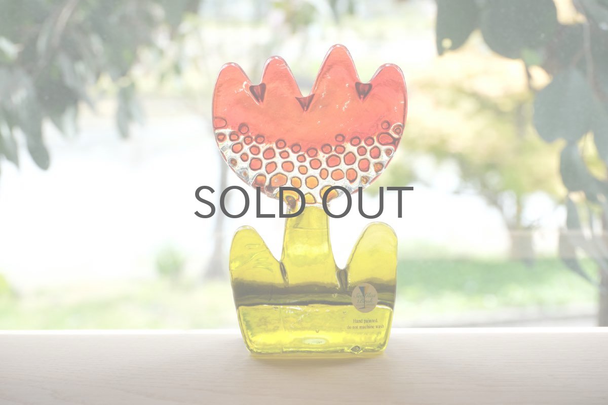 画像9: スウェーデン/Sea Glasbruk製/チューリップのガラスオブジェ/レッド (9)