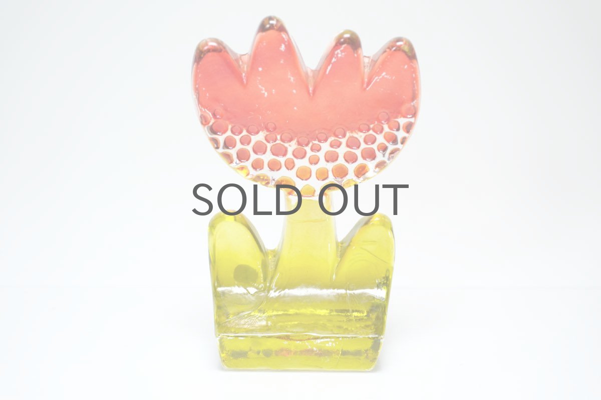 画像7: スウェーデン/Sea Glasbruk製/チューリップのガラスオブジェ/レッド (7)