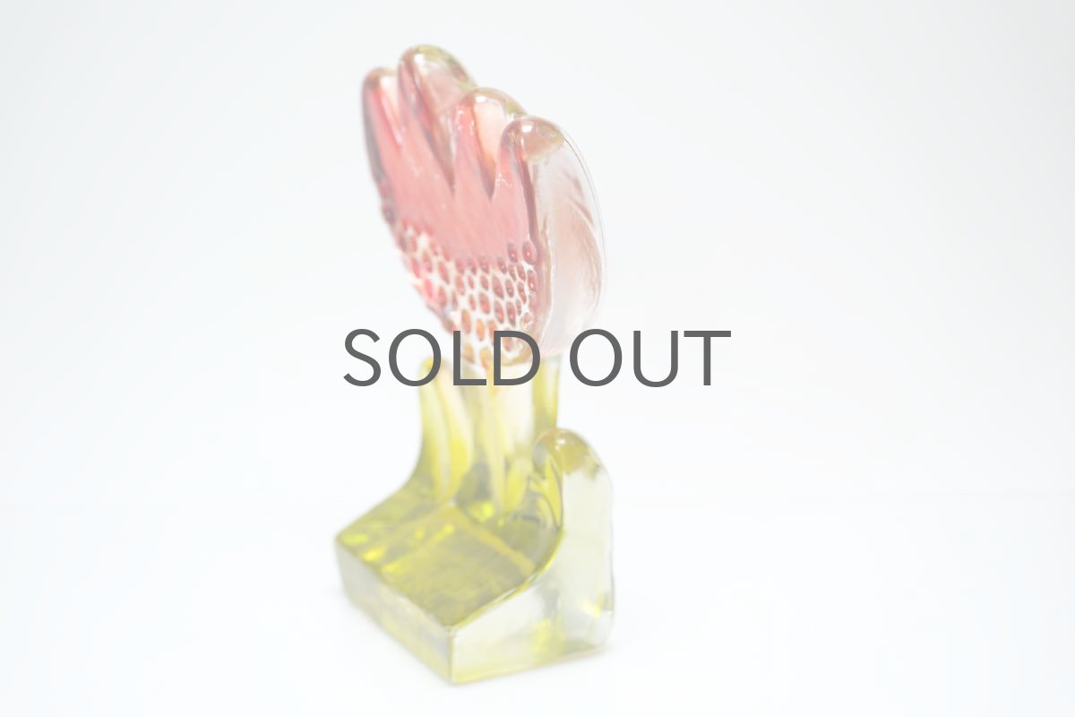 画像8: スウェーデン/Sea Glasbruk製/チューリップのガラスオブジェ/レッド (8)