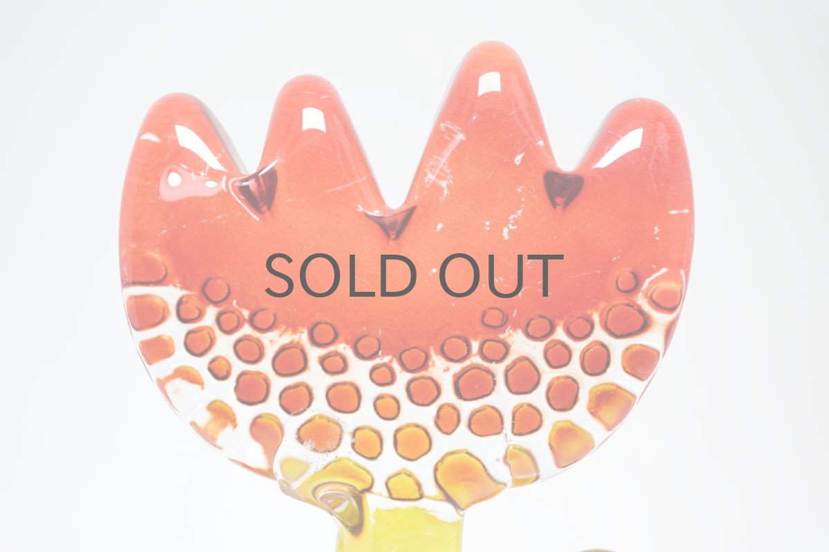 画像3: スウェーデン/Sea Glasbruk製/チューリップのガラスオブジェ/レッド (3)