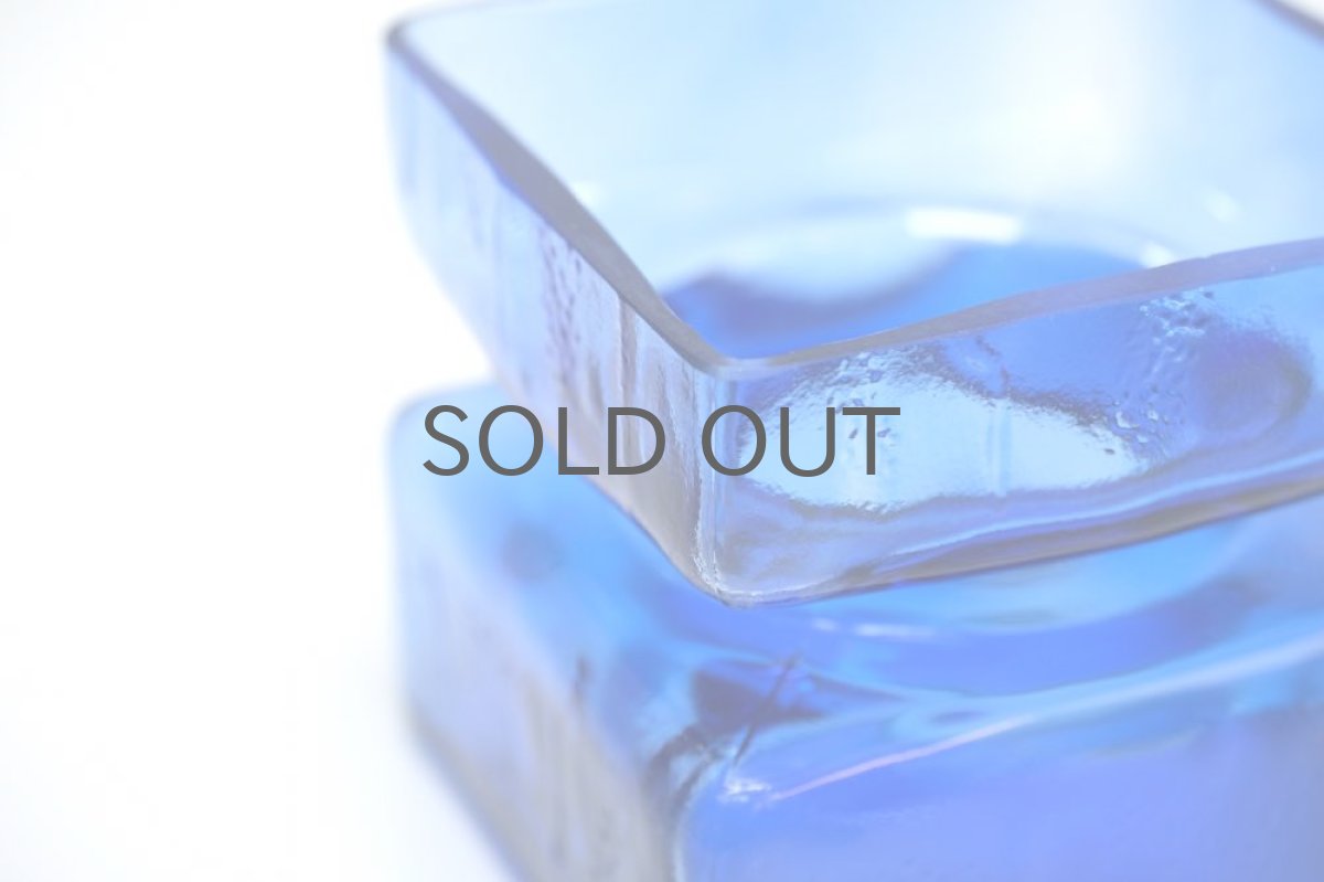 画像5: ビンテージ北欧雑貨/Riihimaen Lasi /リーヒマエン・ラシ/Pala/パラ/花瓶/ブルー/Mサイズ (5)