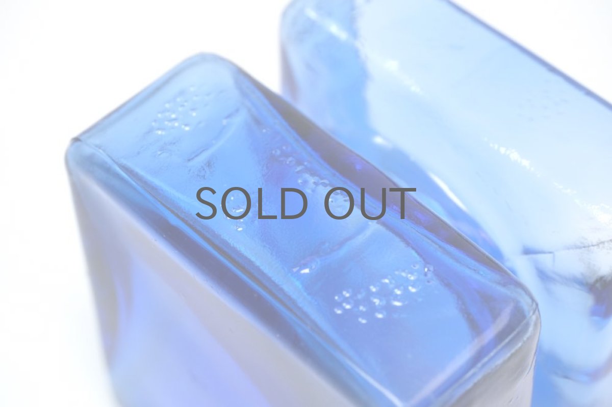 画像6: ビンテージ北欧雑貨/Riihimaen Lasi /リーヒマエン・ラシ/Pala/パラ/花瓶/ブルー/Mサイズ (6)