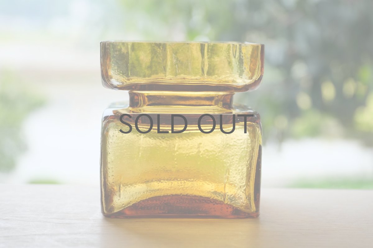 画像4: 北欧雑貨/RIIHIMÄKI lasiリーヒマエンラシ/Palaシリーズ/花瓶/アンバー/Lサイズ (4)