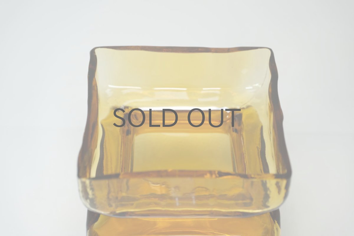 画像2: 北欧雑貨/RIIHIMÄKI lasiリーヒマエンラシ/Palaシリーズ/花瓶/アンバー/Lサイズ (2)