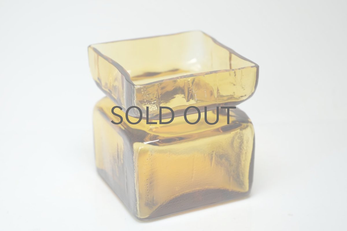 画像3: 北欧雑貨/RIIHIMÄKI lasiリーヒマエンラシ/Palaシリーズ/花瓶/アンバー/Lサイズ (3)