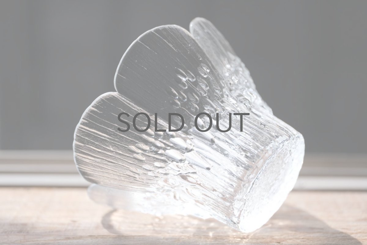 画像8: ビンテージ北欧ガラス/フィンランド/Lasisepat/ラシセパット/クロッカス/クリア/花瓶/キャンドルホルダー/Sサイズ (8)