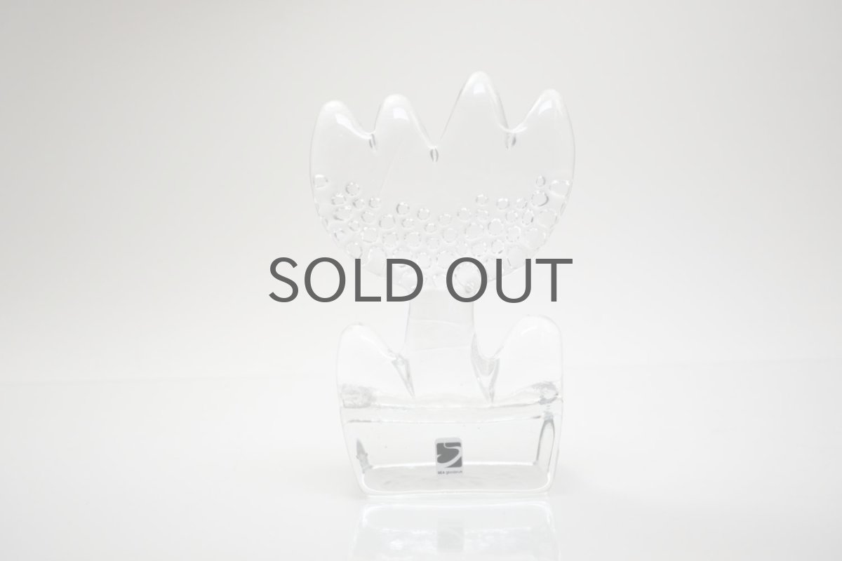 画像3: スウェーデン/Sea Glasbruk製/チューリップのガラスオブジェ/クリア (3)