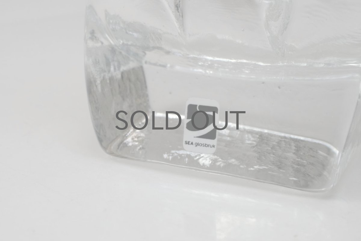 画像8: スウェーデン/Sea Glasbruk製/チューリップのガラスオブジェ/クリア (8)