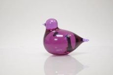 画像3: 北欧アートガラス/ビンテージガラス/Oiva Toikka/オイバ・トイッカ/iittala/イッタラ/Birds/バード/Pulmu/1988/アメジスト (3)