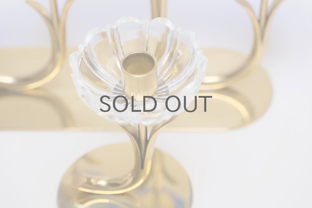 画像2: スウェーデン/Gunnar Ander/グンナー アンデル/キャンドルスタンド/クリアー１輪/No.2 (2)