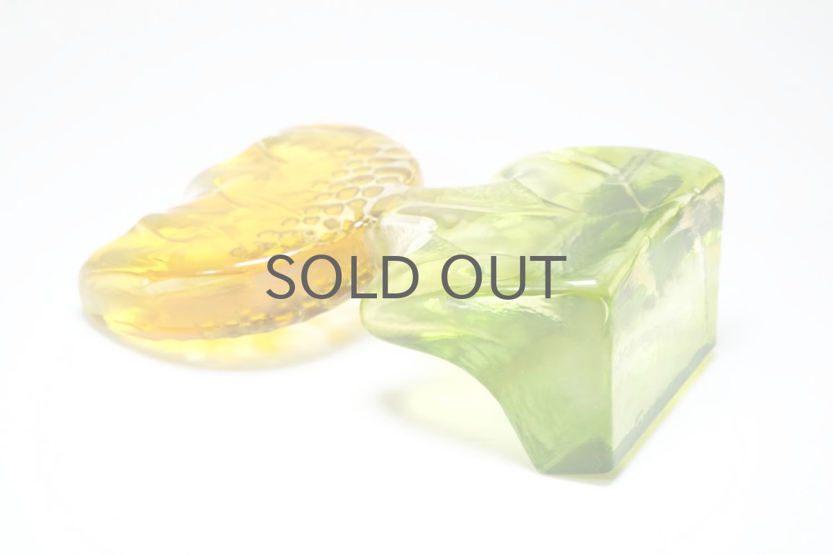 画像9: スウェーデン/Sea Glasbruk製/チューリップのガラスオブジェ/イエロー✕グリーン (9)