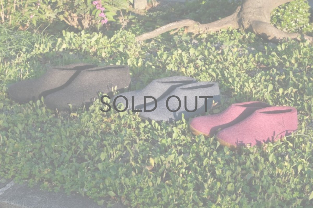 画像5: 北欧デザイン/フエルト×ラバーソール/靴/極厚ウール100%フエルト/glerups/グリオップス/ブラック (5)